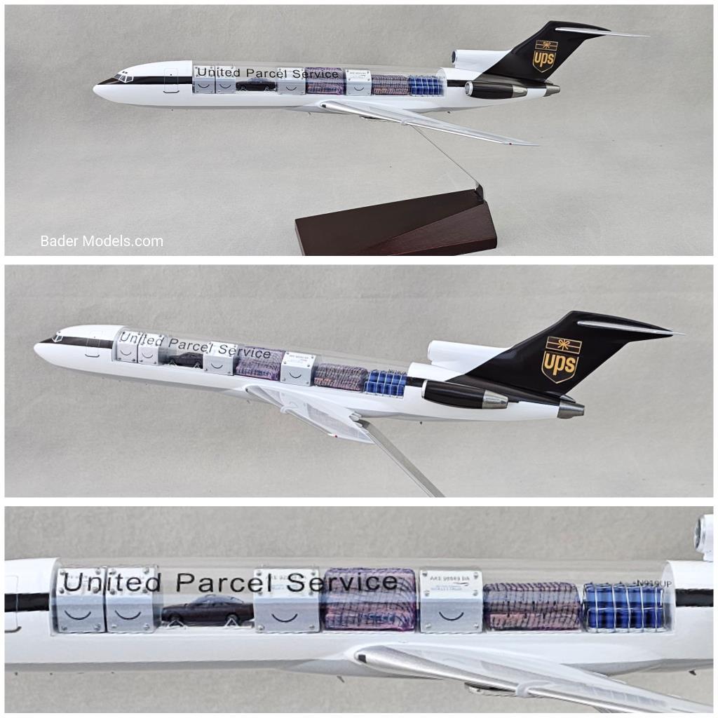 CLEARANCE - UPS - B727-200F - (1:100) - 180° Clear Top